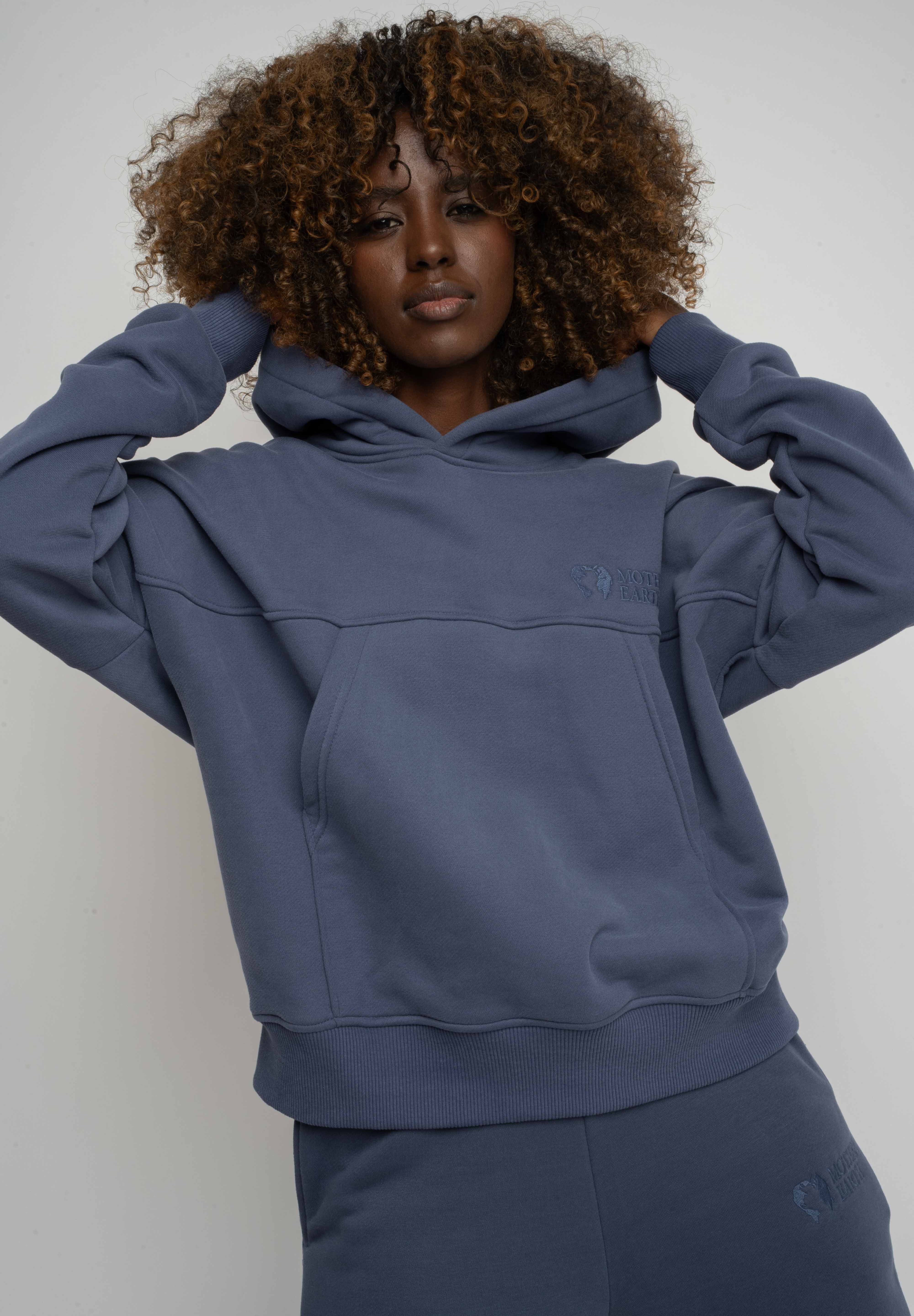 BLUZA Z KAPTUREM 2nd DROP GRANATOWA - MURIA