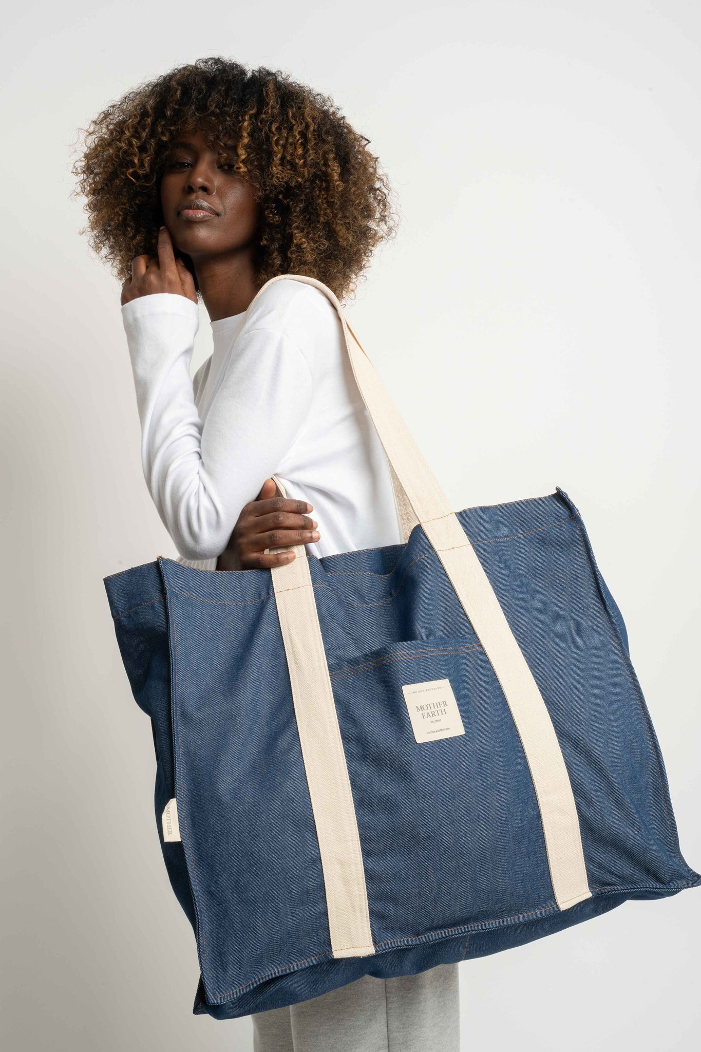 BLUE SHOPPER BAG - LIDO