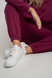 BURGUNDY BAGGY SWEATPANTS - KARPATOS