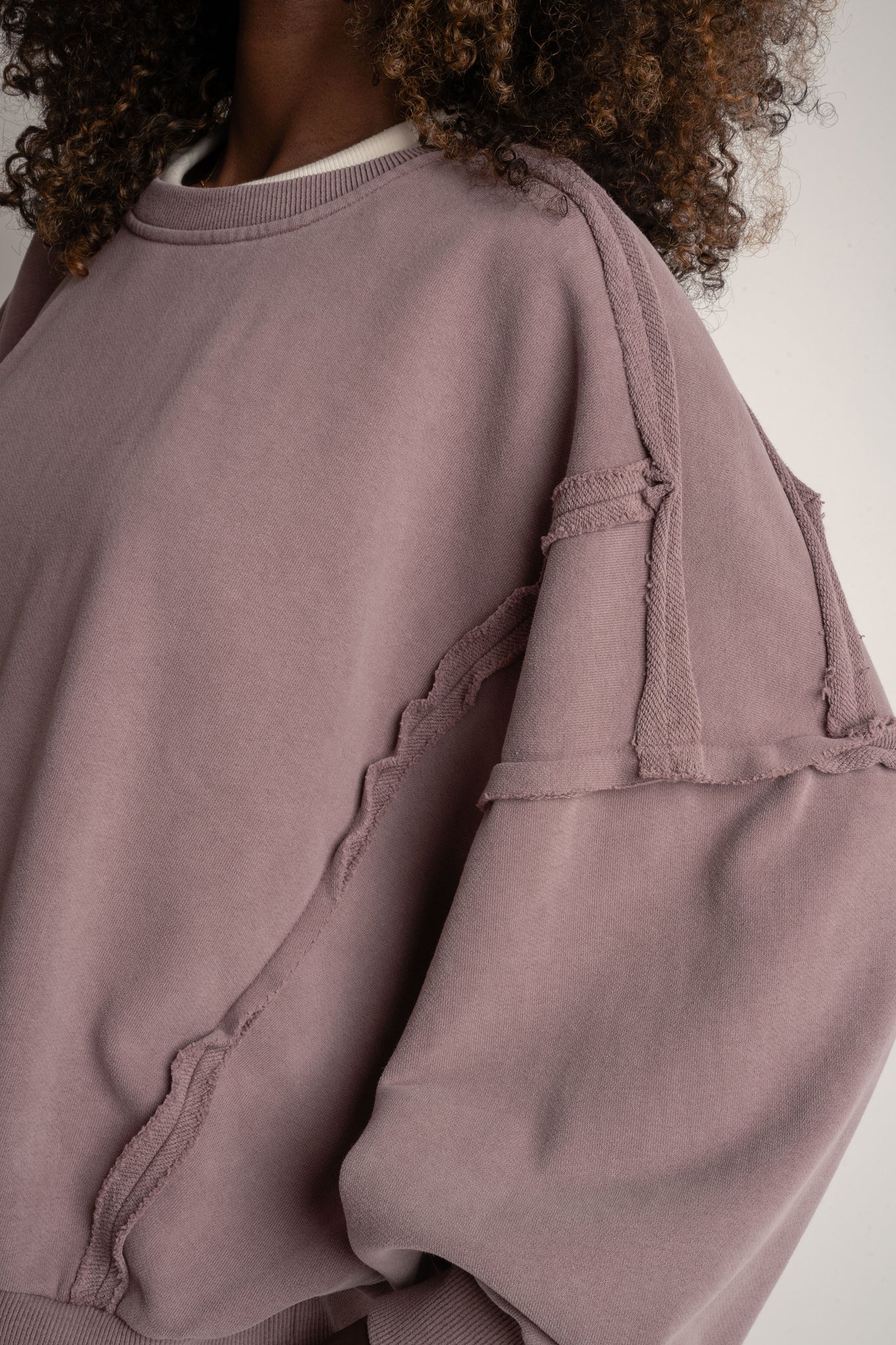 BLUZA Z EFEKTEM WASHED BORDOWA - DALARNA
