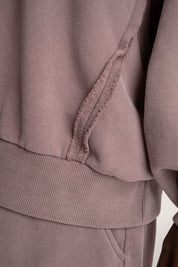 BLUZA Z EFEKTEM WASHED BORDOWA - DALARNA