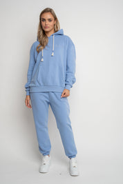 LIGHT BLUE BAGGY SWEATPANTS - KARPATOS