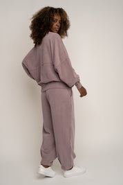 BLUZA Z EFEKTEM WASHED BORDOWA - ALESUND