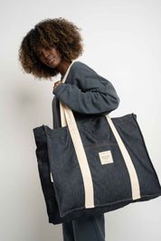 SHOPPER BAG DARK BLUE - LIDO