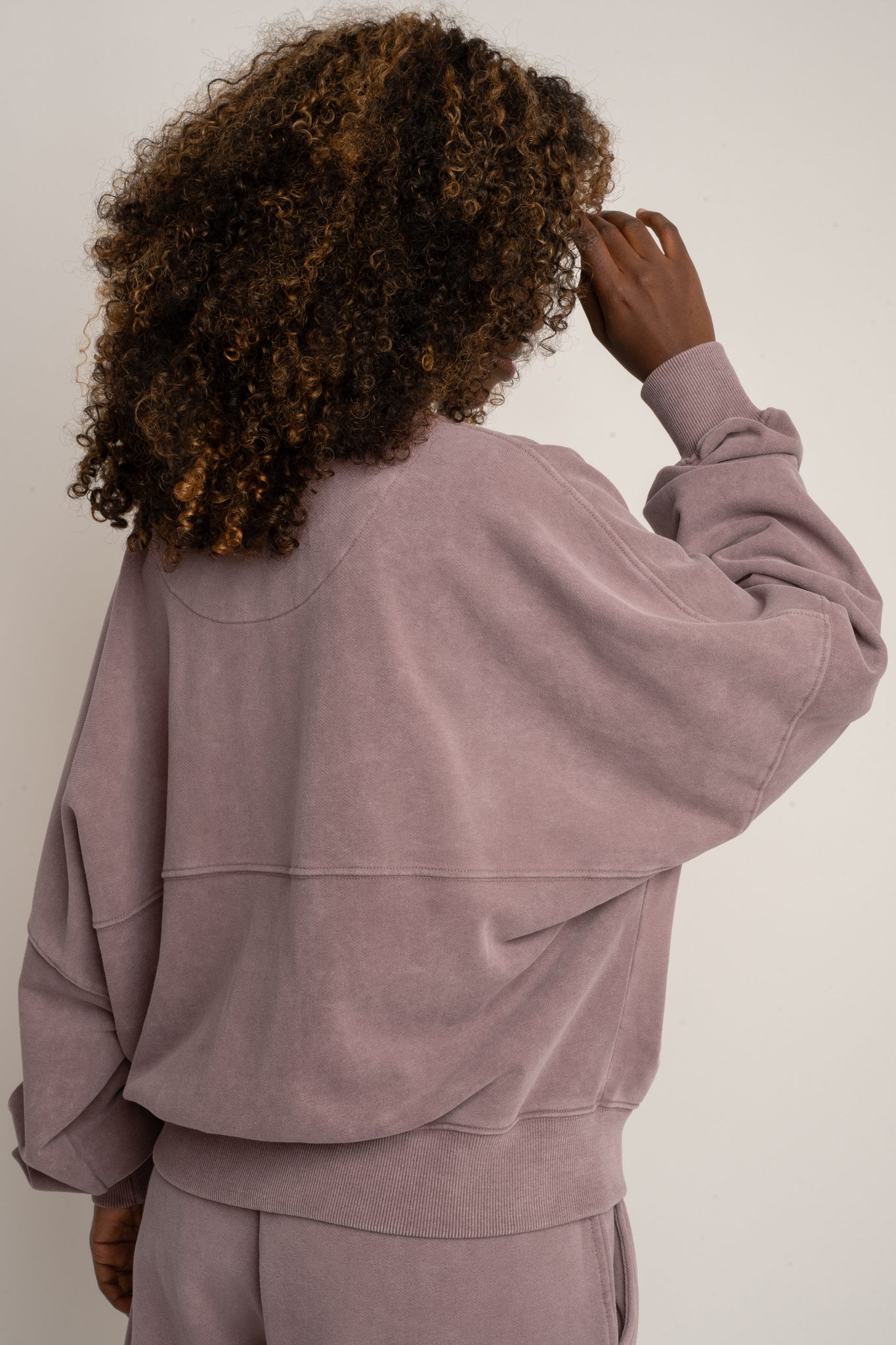 BLUZA Z EFEKTEM WASHED BORDOWA - ALESUND