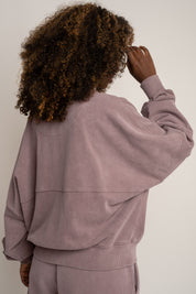 BLUZA Z EFEKTEM WASHED BORDOWA - ALESUND