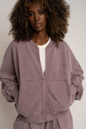 BLUZA Z EFEKTEM WASHED BORDOWA - ALESUND