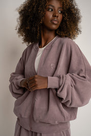 BLUZA Z EFEKTEM WASHED BORDOWA - ALESUND