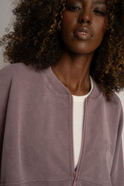 BLUZA Z EFEKTEM WASHED BORDOWA - ALESUND