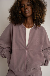 BLUZA Z EFEKTEM WASHED BORDOWA - ALESUND