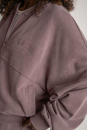 BLUZA Z EFEKTEM WASHED BORDOWA - ALESUND