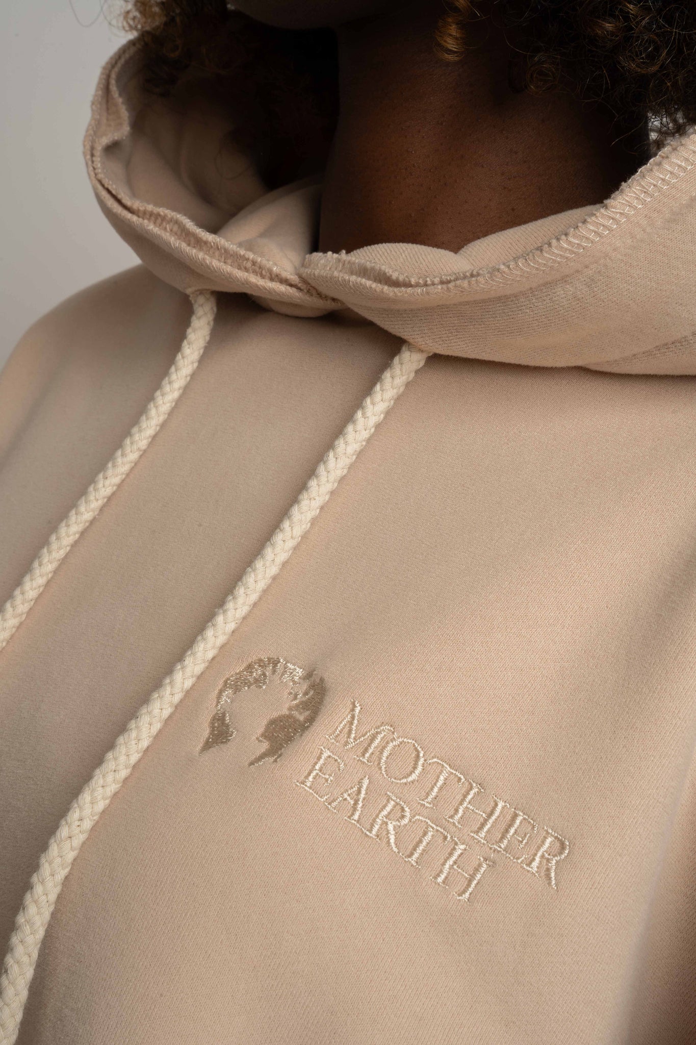 OVERSIZE HOODED SWEATSHIRT BEIGE - NESCA