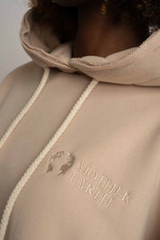 OVERSIZE HOODED SWEATSHIRT BEIGE - NESCA