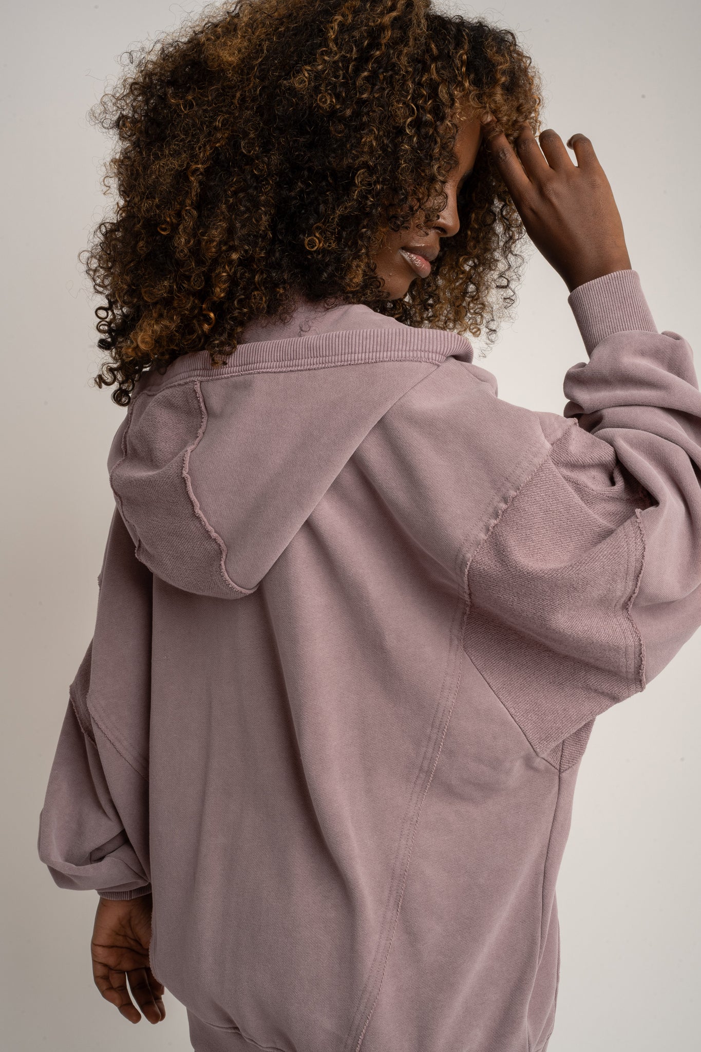 BLUZA Z EFEKTEM WASHED BORDOWA - TRONDHEIM