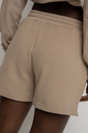 LIGHT BROWN SWEATSHORTS - LA GOMERA