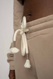 LIGHT BROWN SWEATSHORTS - LA GOMERA