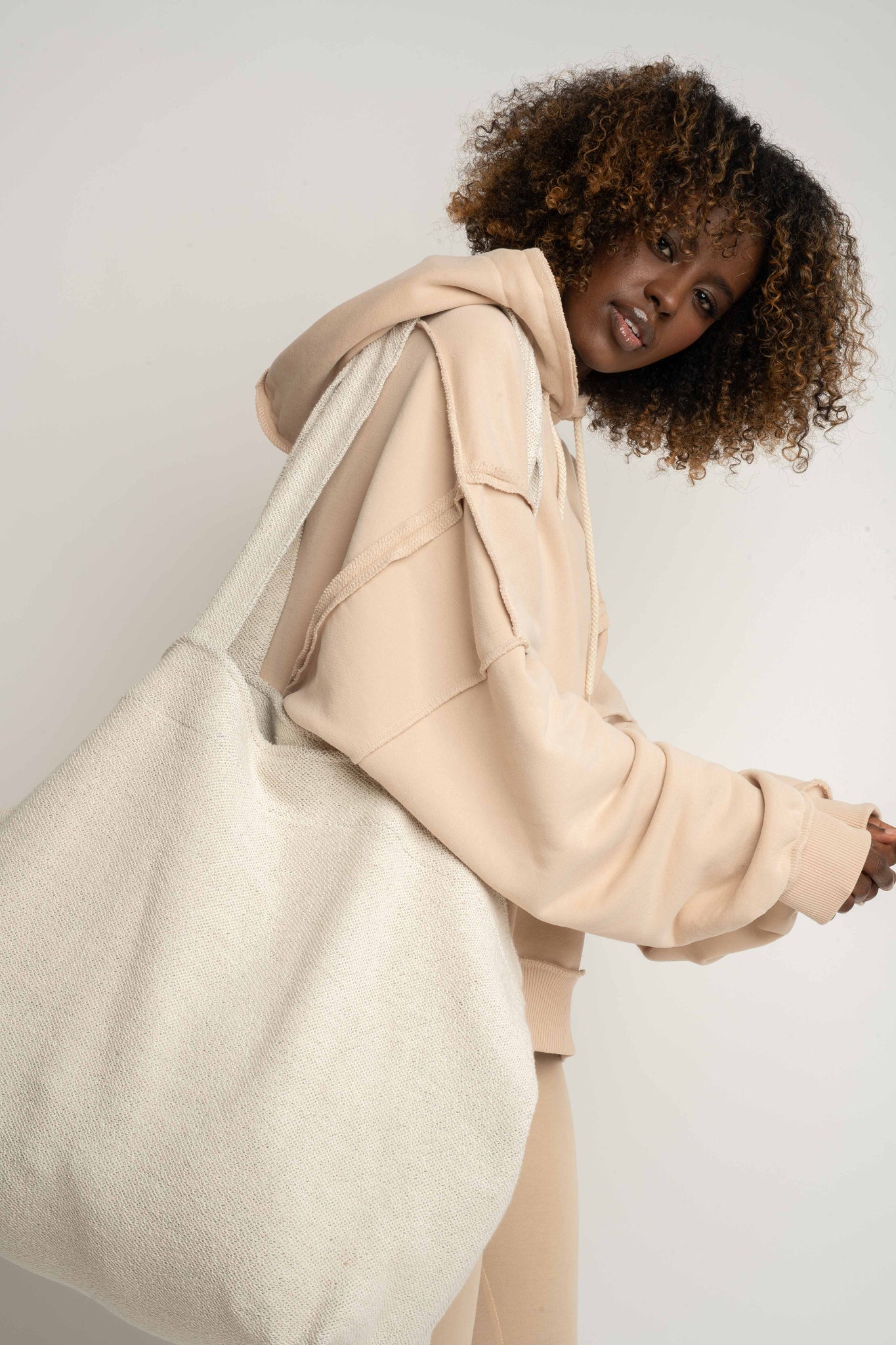 TORBA TYPU SHOPPER  BAG ECRU- ADALAR