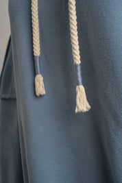 BLUZA Z KAPTUREM TYPU OVERSIZE CIEMNONIEBIESKA - NESCA