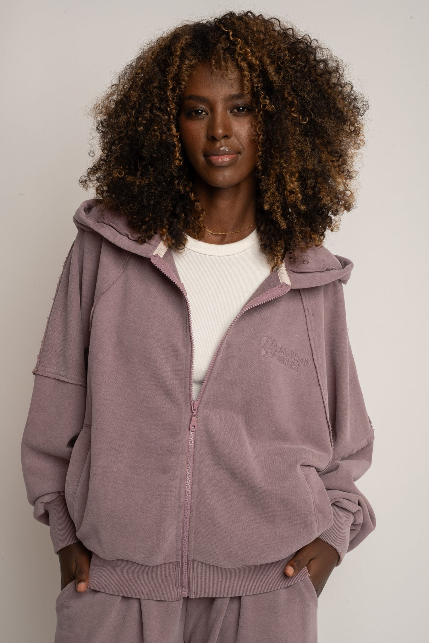 BLUZA Z EFEKTEM WASHED WRZOSOWA - NARVIK