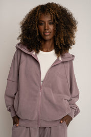 BLUZA Z EFEKTEM WASHED WRZOSOWA - NARVIK