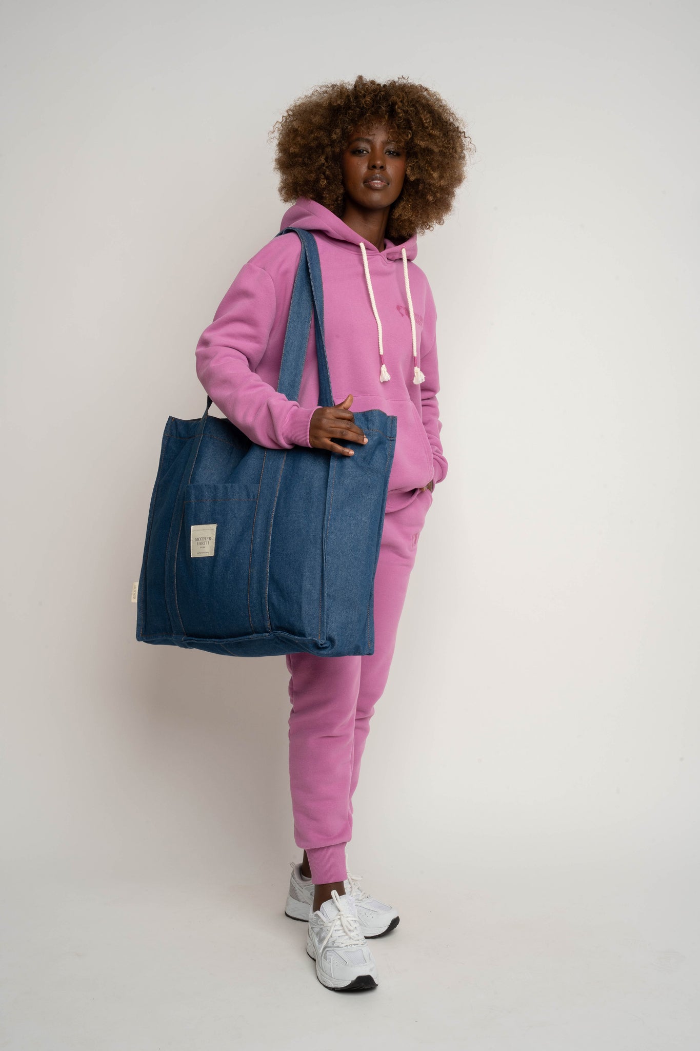 TORBA TYPU SHOPPER  BAG JEANSOWA NIEBIESKA - LIDO