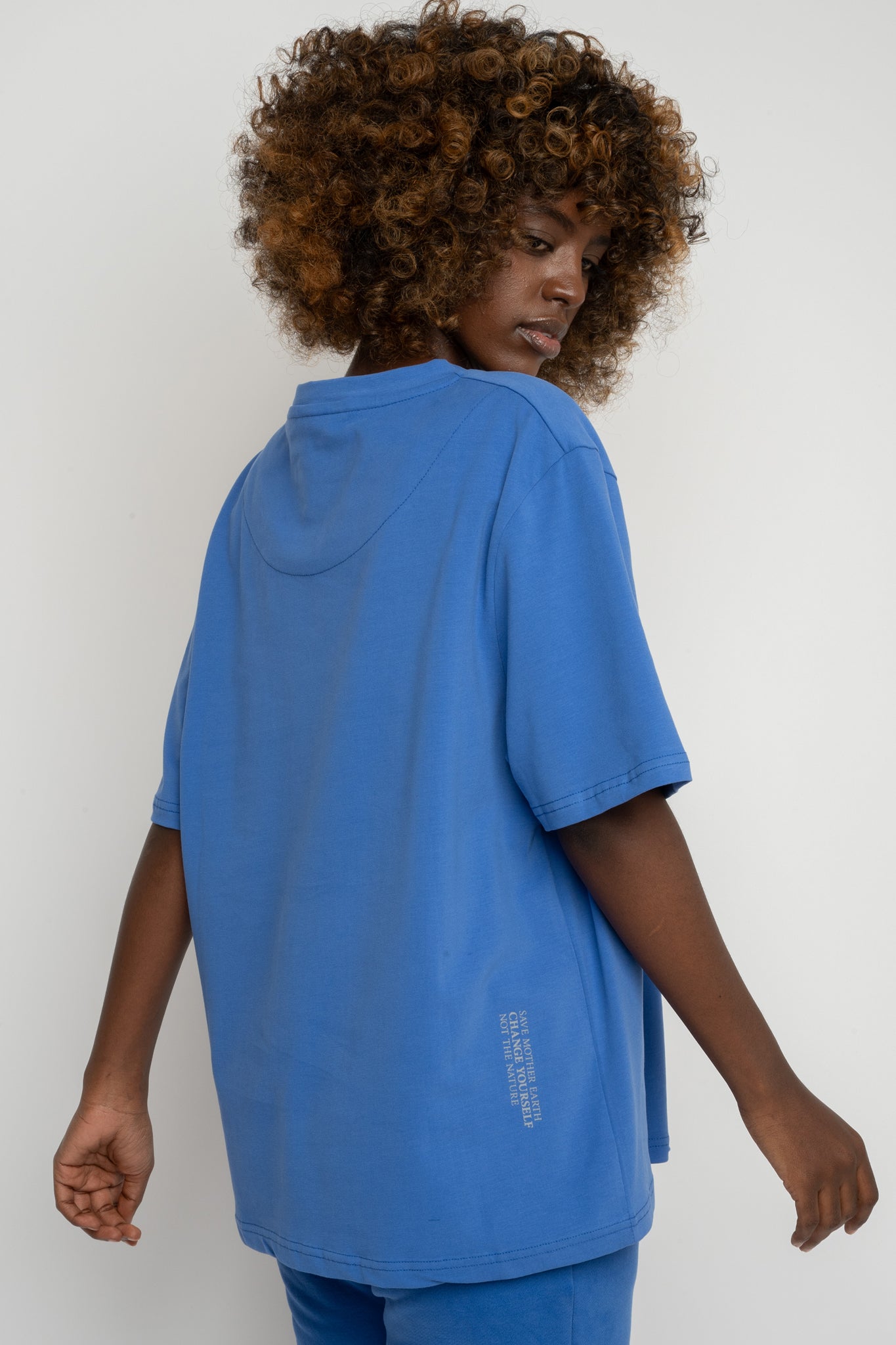 T-SHIRT DAMSKI CHABROWY - OYSTER
