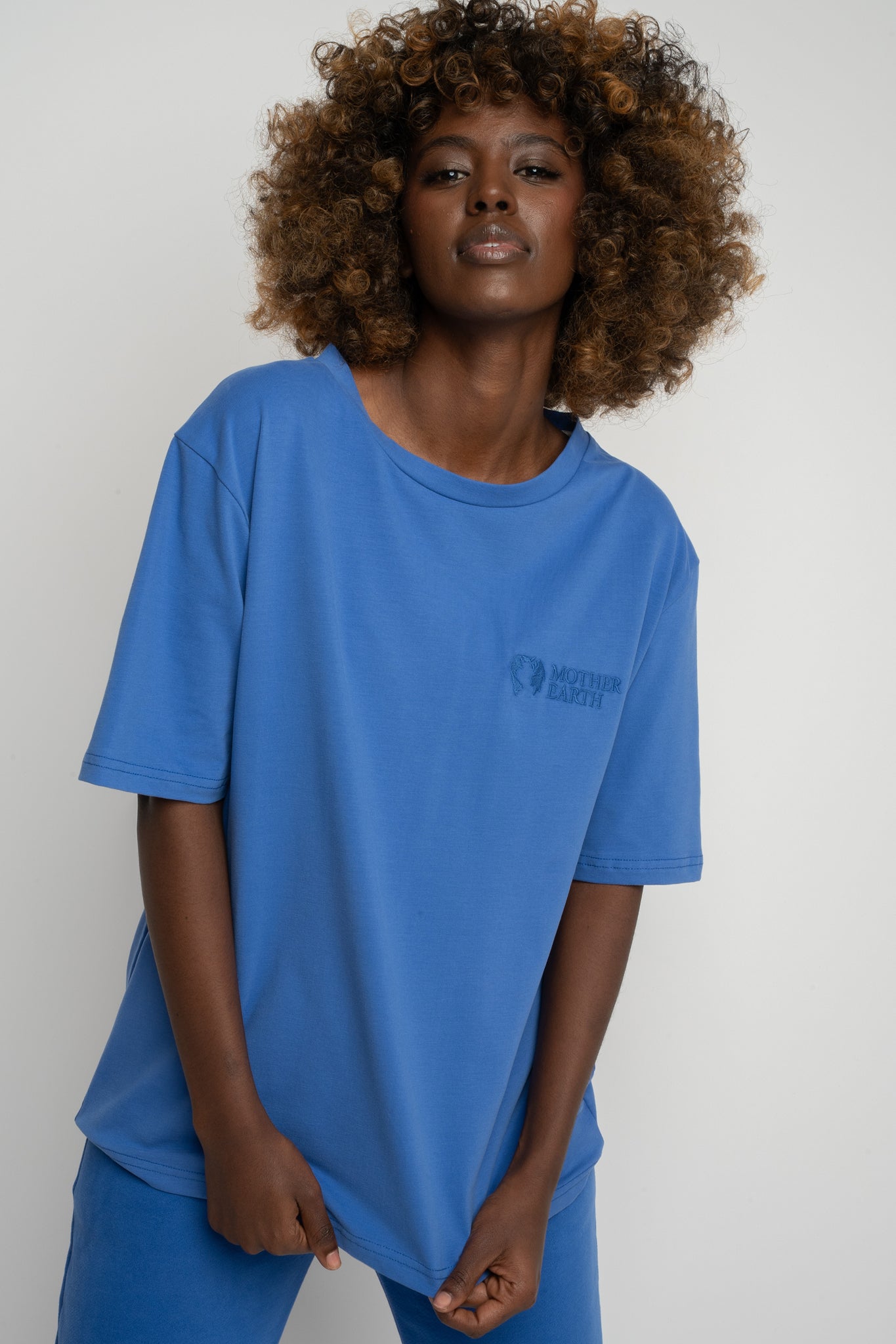 T-SHIRT DAMSKI CHABROWY - OYSTER