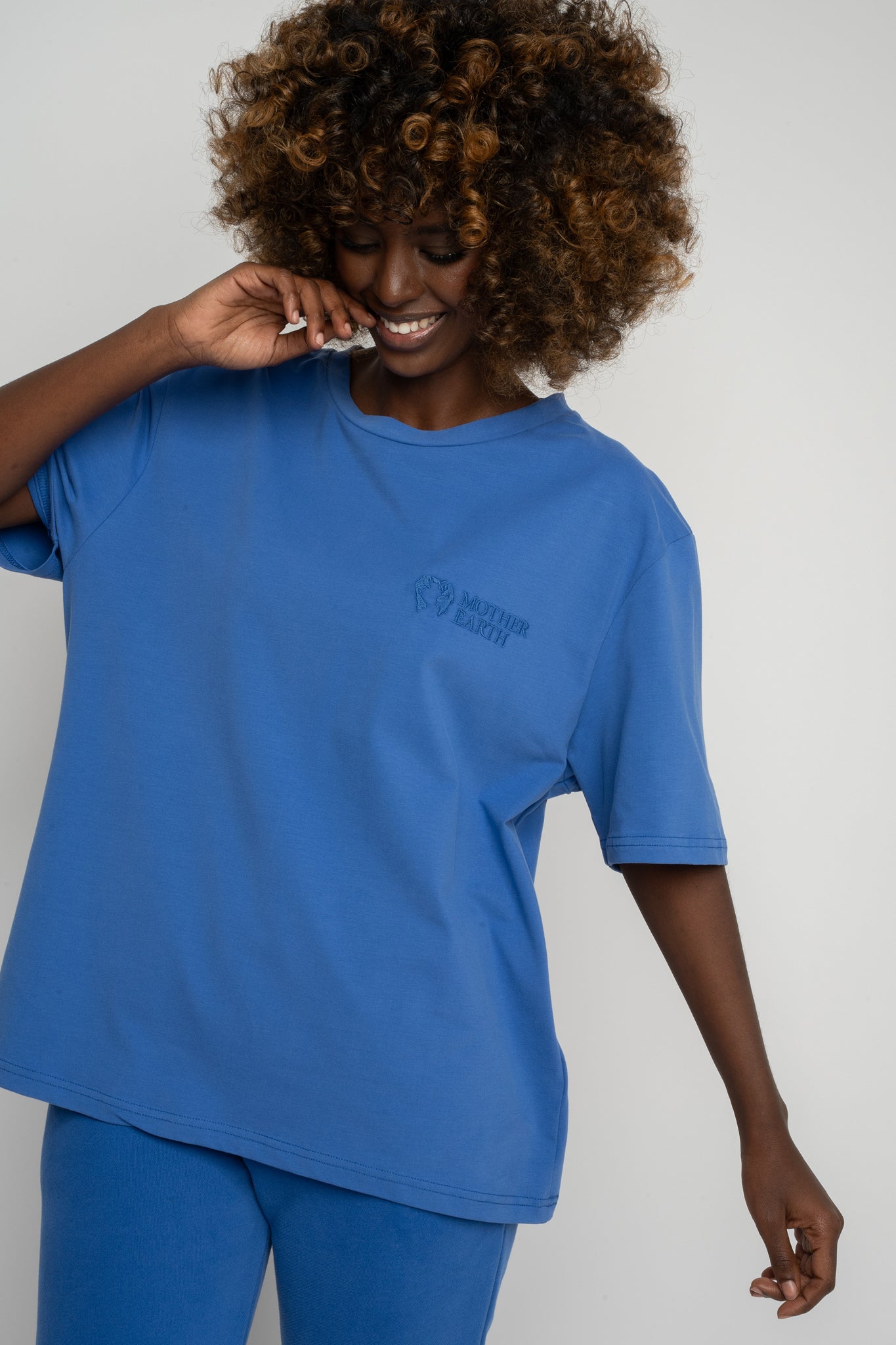 T-SHIRT DAMSKI CHABROWY - OYSTER