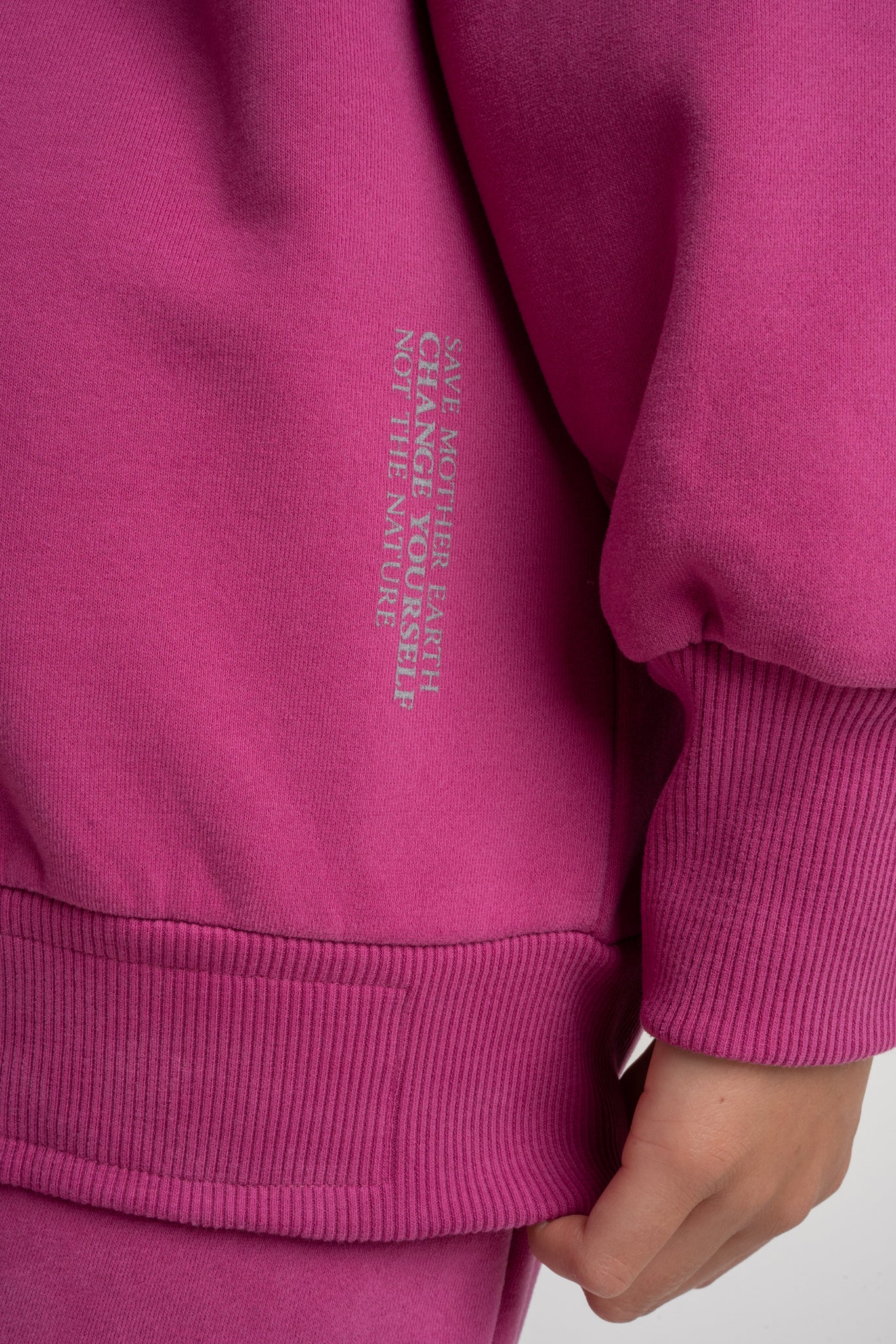 BLUZA Z DEKOLTEM OVERSIZE RÓŻOWA - BISCOE