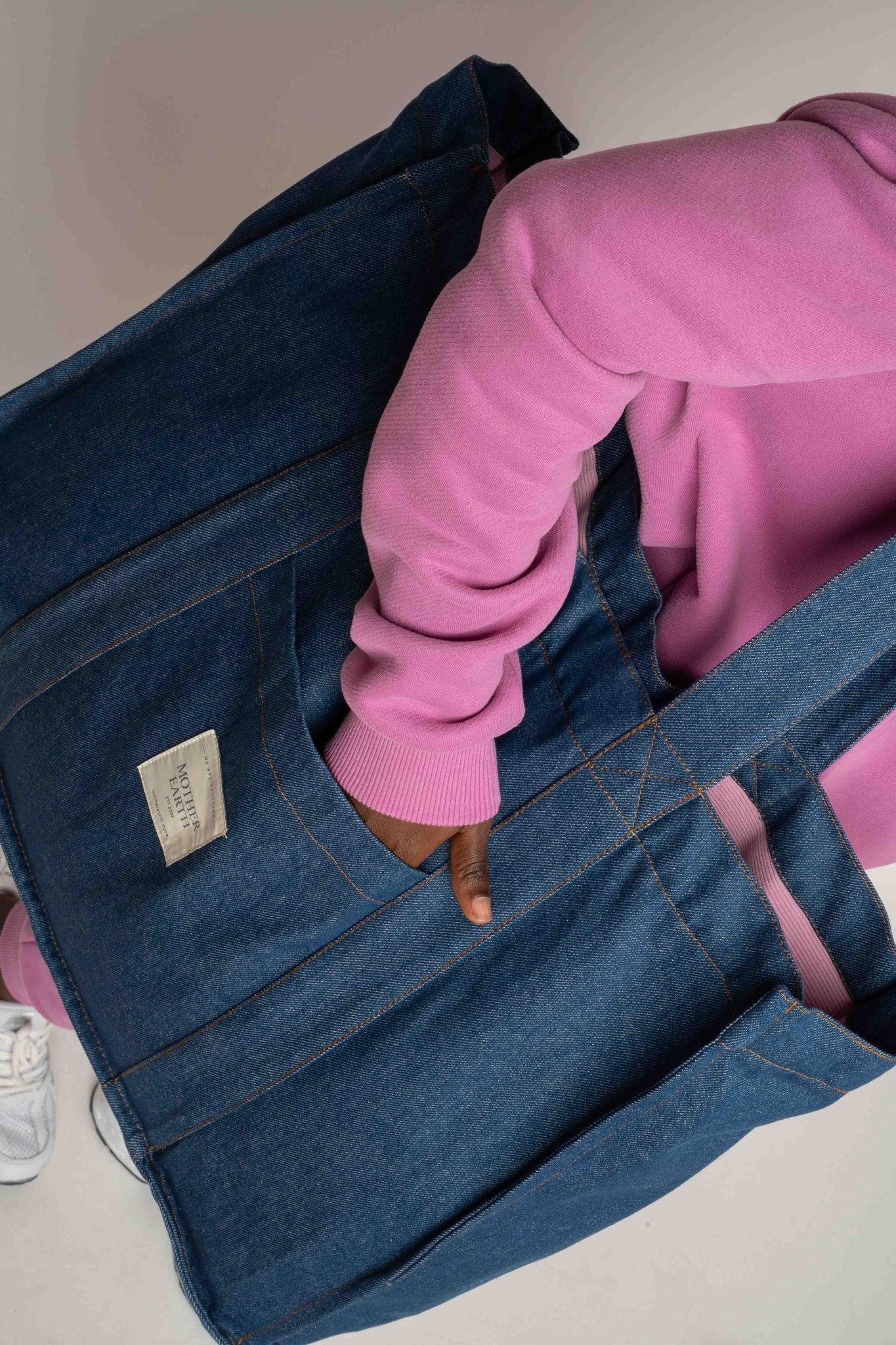 TORBA TYPU SHOPPER  BAG JEANSOWA NIEBIESKA - LIDO