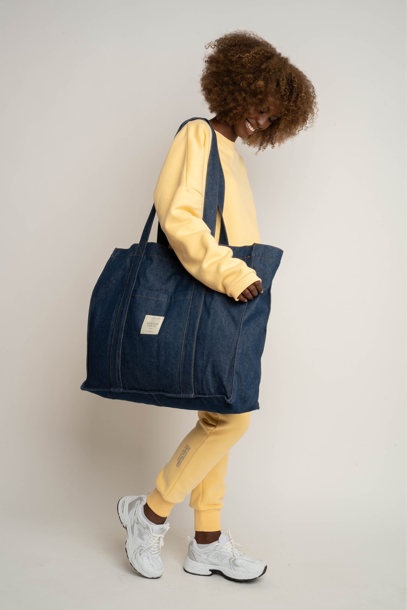 TORBA TYPU SHOPPER  BAG JEANSOWA GRANATOWA- LIDO