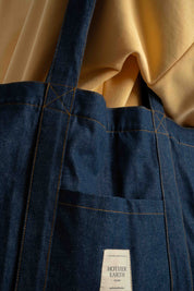 TORBA TYPU SHOPPER  BAG JEANSOWA GRANATOWA- LIDO