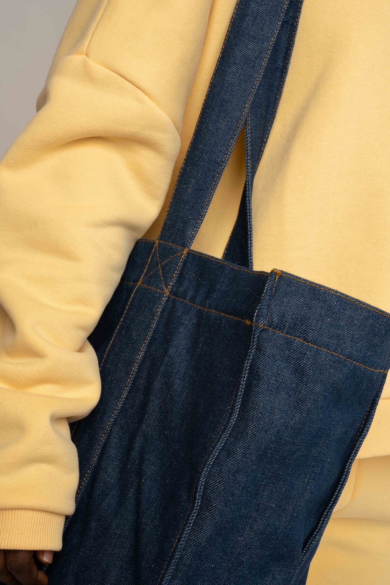 TORBA TYPU SHOPPER  BAG JEANSOWA GRANATOWA- LIDO