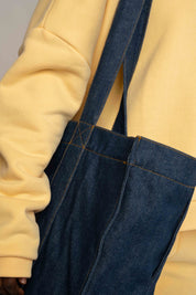TORBA TYPU SHOPPER  BAG JEANSOWA GRANATOWA- LIDO