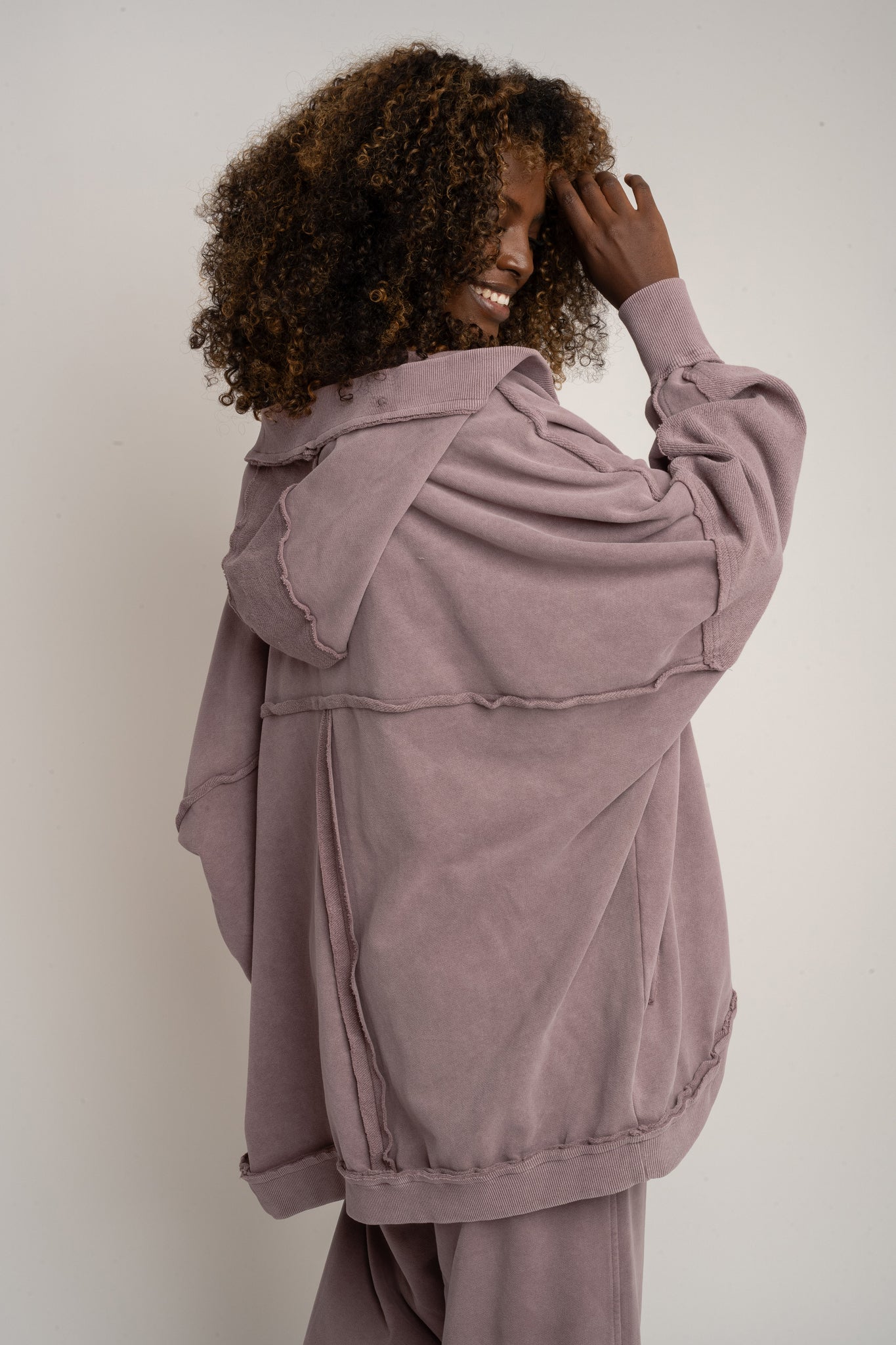 BLUZA Z EFEKTEM WASHED WRZOSOWA - LUND