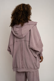 BLUZA Z EFEKTEM WASHED WRZOSOWA - LUND