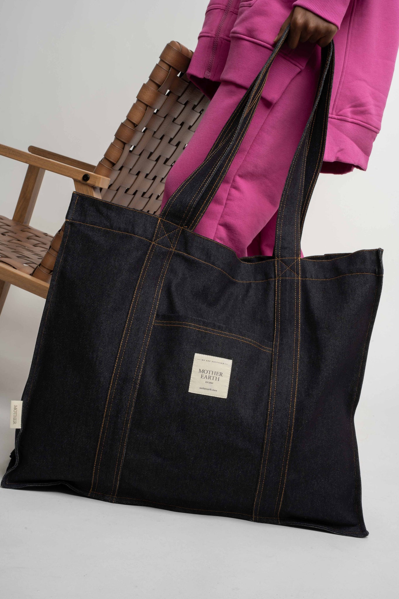 TORBA TYPU SHOPPER  BAG GRANATOWA- LIDO