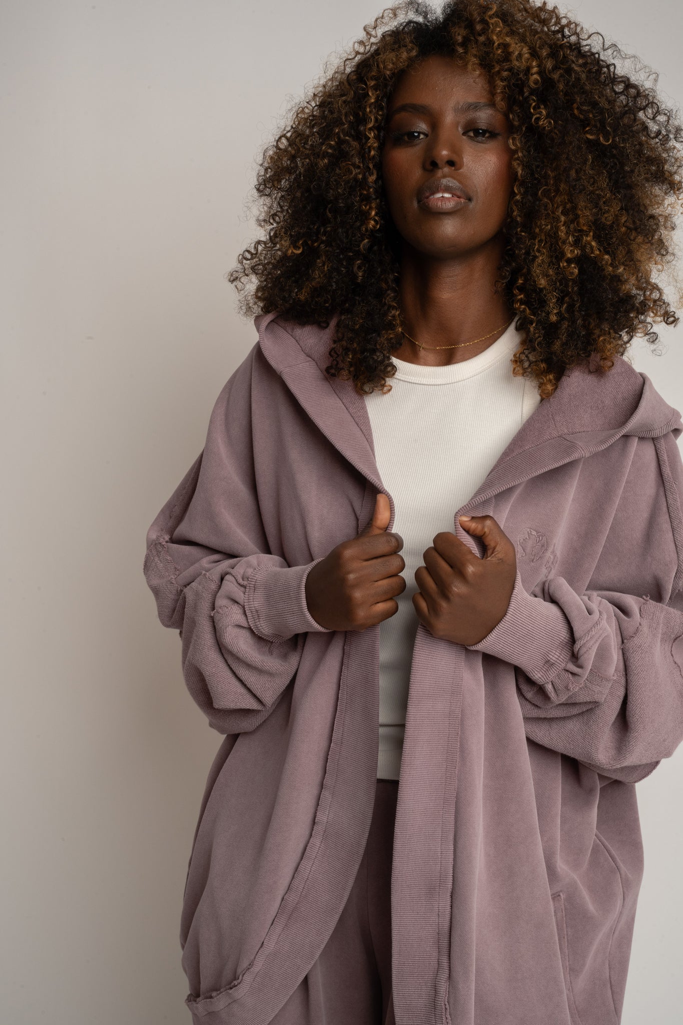BLUZA Z EFEKTEM WASHED WRZOSOWA - LUND