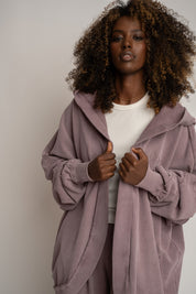 BLUZA Z EFEKTEM WASHED WRZOSOWA - LUND