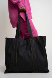 TORBA TYPU SHOPPER  BAG GRANATOWA- LIDO