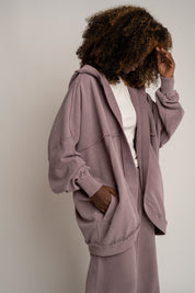 BLUZA Z EFEKTEM WASHED WRZOSOWA - LUND