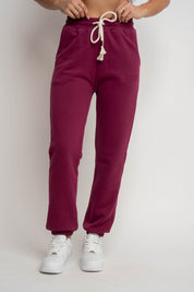 BURGUNDY REGULAR FIT SWEATPANTS - MILOS