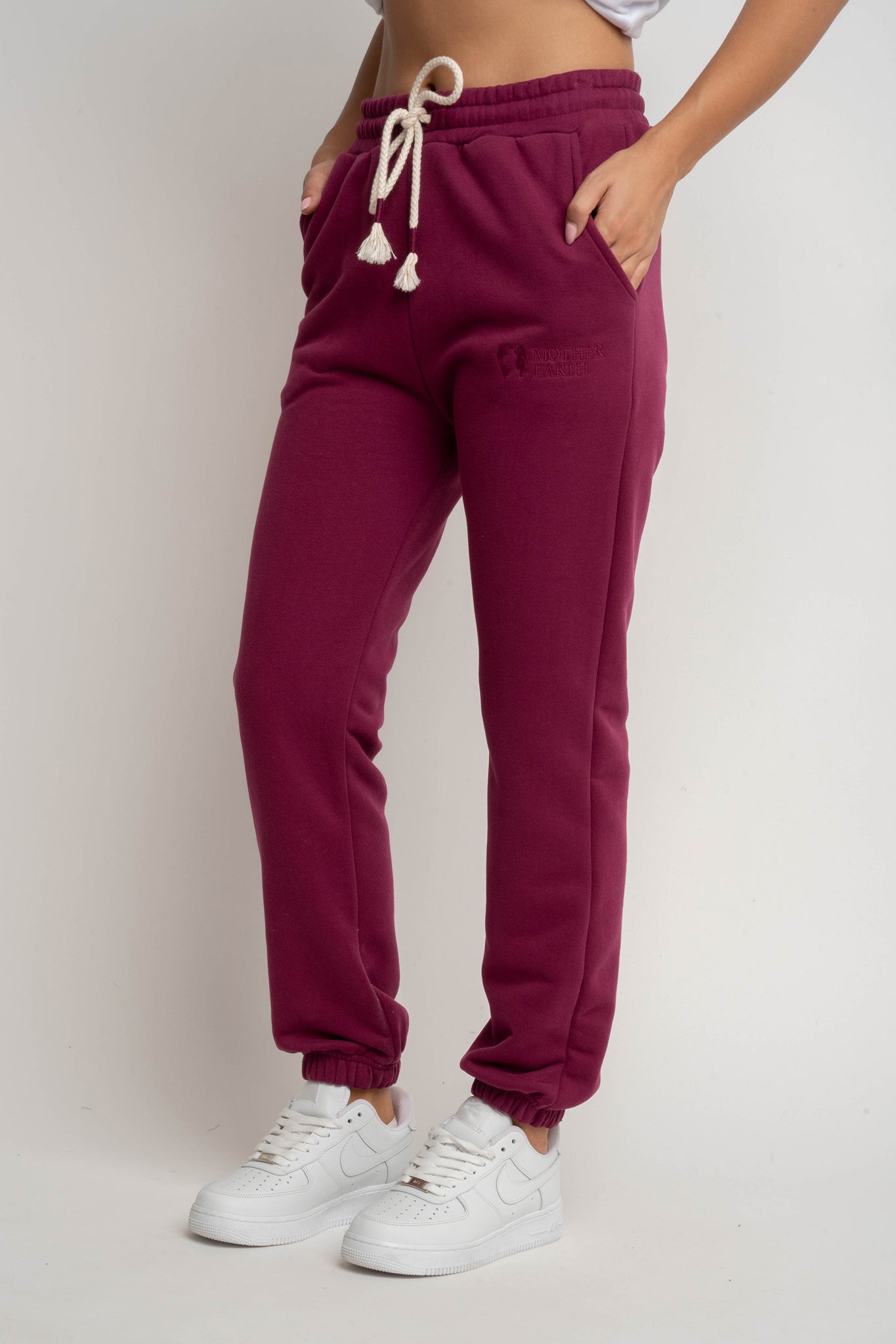 BURGUNDY REGULAR FIT SWEATPANTS - MILOS