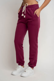 BURGUNDY REGULAR FIT SWEATPANTS - MILOS
