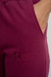 BURGUNDY REGULAR FIT SWEATPANTS - MILOS