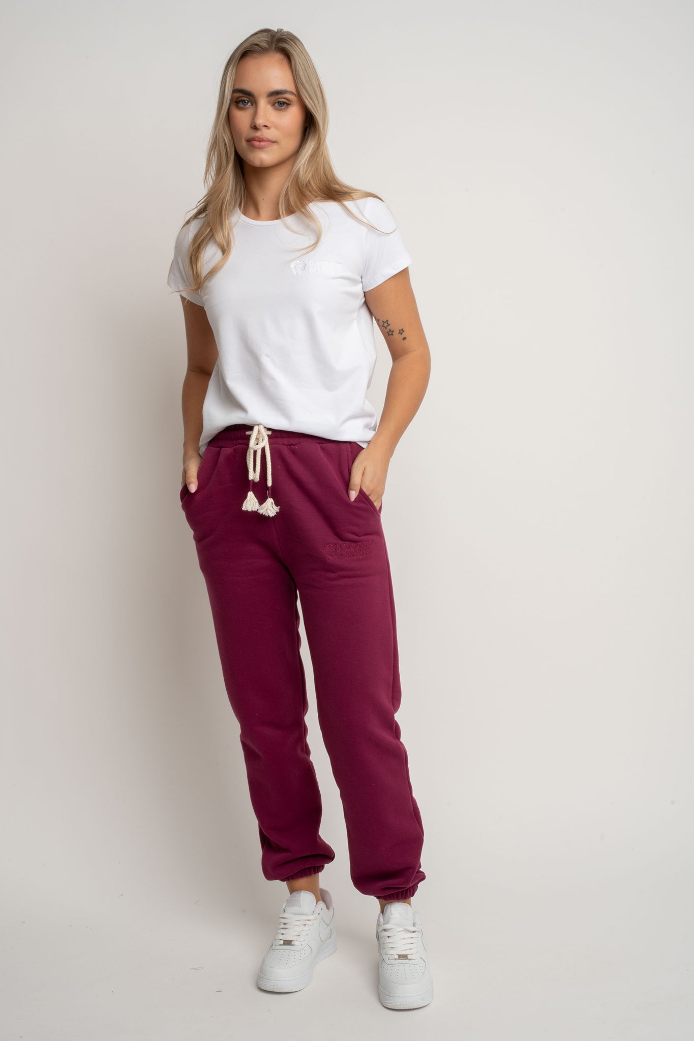 BURGUNDY REGULAR FIT SWEATPANTS - MILOS