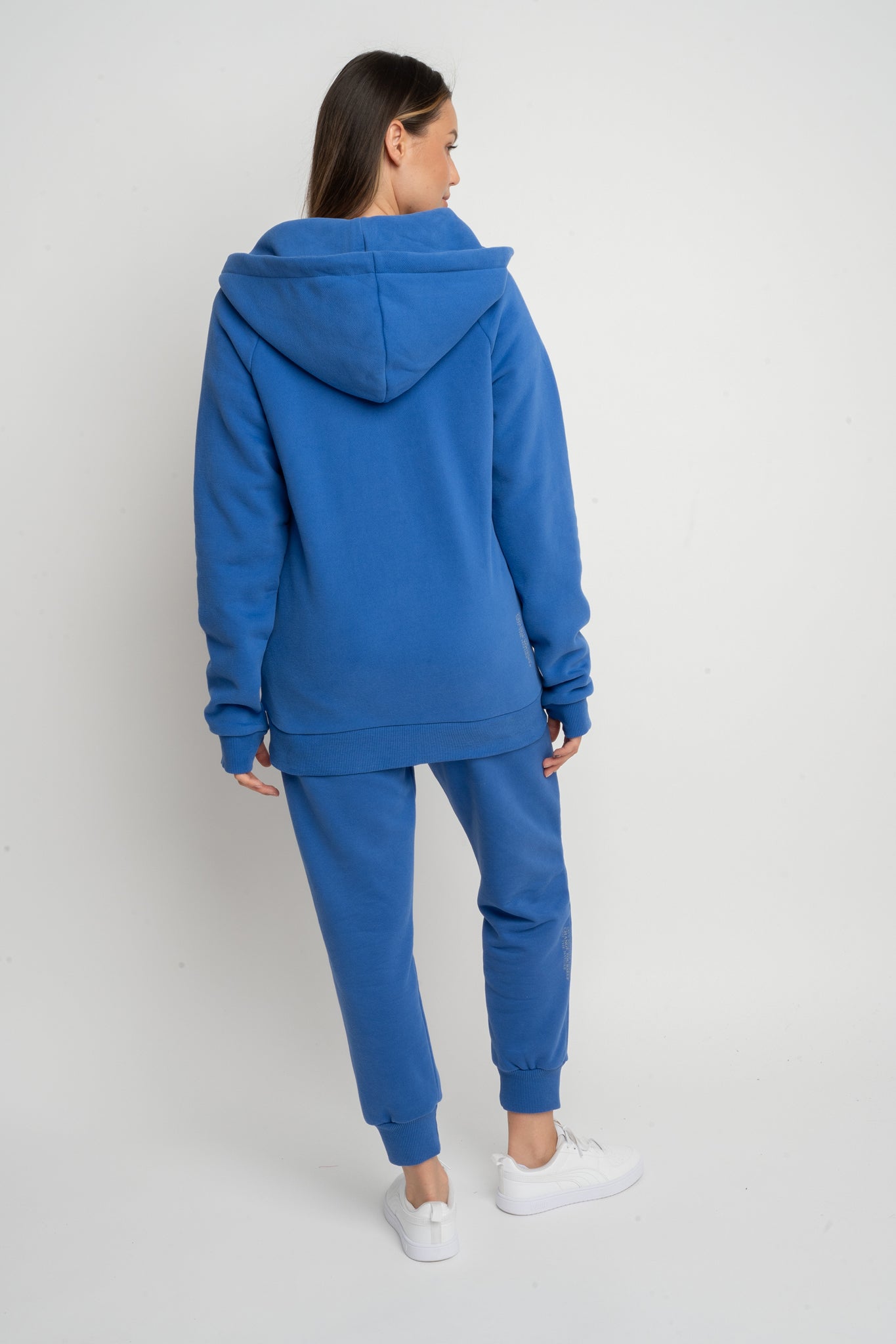 ZIPPER WITH HOOD - CORNFLOWER BLUE - ZANZIBAR