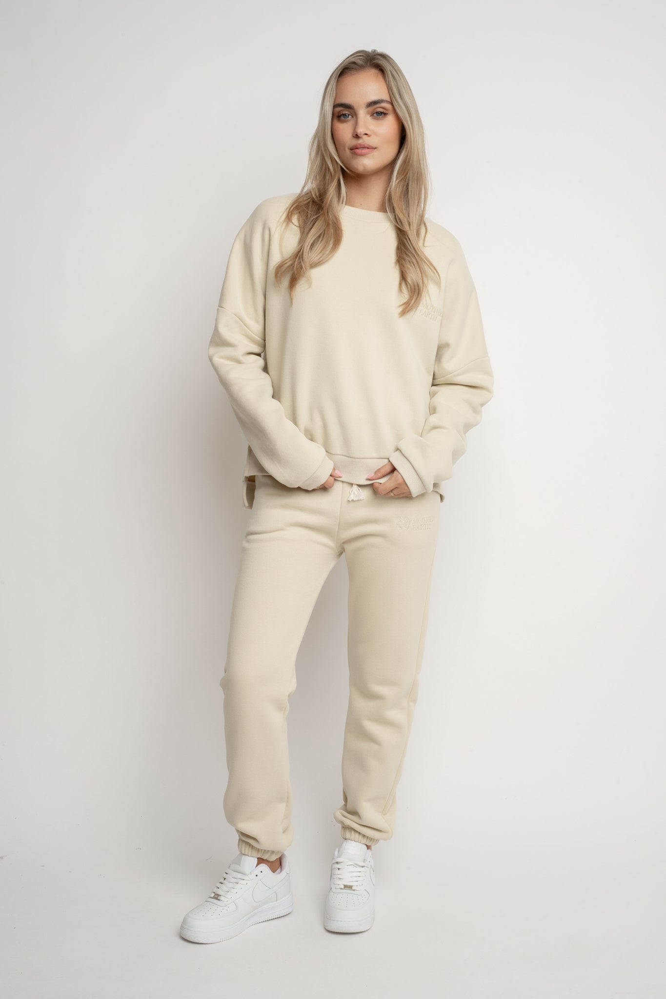 SPODNIE DRESOWE REGULAR FIT JASNOBEŻOWE - MILOS