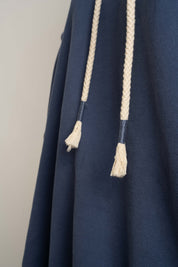 BLUZA Z KAPTUREM TYPU OVERSIZE GRANATOWA - NESCA