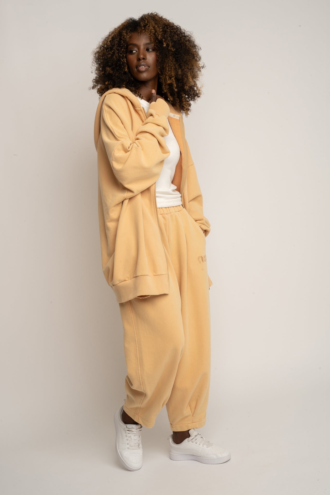 WASHED EFFECT HOODIE PEACH - SKAGEN